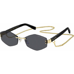 Marc Jacobs MARC496S RHLIR Ανδρικά Γυαλιά Ηλίου Πολυγωνικά Κοκάλινα Μαύρα με Μαύρο Φακό