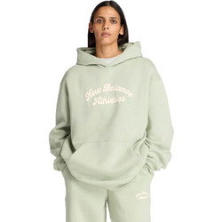New Balance Linear Heritage Fleece Long Hoodie Γυναικείο Αθλητικό Φούτερ με Κουκούλα Πράσινο Mint WT53509