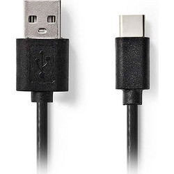 Nedis USB-A to USB-C 2m Black CCGL60601BK20