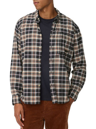 Camel Active Ανδρικό Πουκάμισο Καρό Μακρυμάνικο Overshirt Navy Μπλε C252-409113-6S13-55