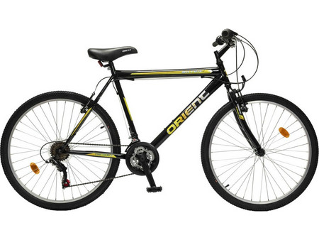 Orient Bikes Matrix 2021 Ποδήλατο Trekking 26" με 21 Ταχύτητες Μαύρο Κίτρινο