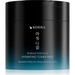 Korika Korean Heritage Silk & 8 Types of Hyaluronic Acid Μαντηλάκια Τόνωσης Προσώπου 70τμχ