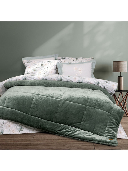 Nima Κουβερτοπάπλωμα Υπέρδιπλο 220x240 Cira Dark Green