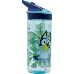 Stor Bluey Παιδικό Παγούρι Πλαστικό με Καλαμάκι Μπλε 620ml