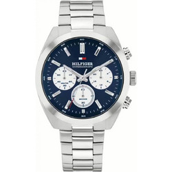 Tommy Hilfiger Oxford Ανδρικό Ρολόι Χρονογράφος με Ασημί Μεταλλικό Μπρασελέ 1710722