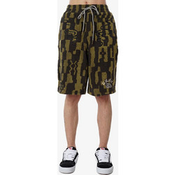 Grimey Lucky Dragon Ανδρική Βερμούδα Υφασμάτινη Μαύρη GBSS184-BLK