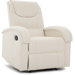 ArteLibre Πολυθρόνα Relax Ανακλινόμενη Δερματίνη Εκρού Celaeno 14340054