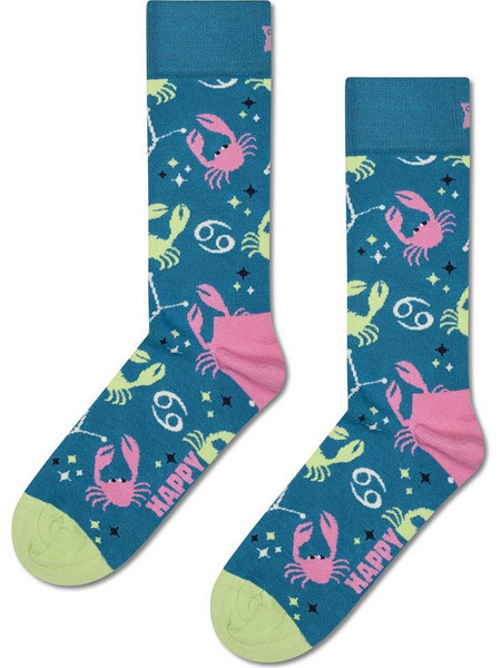 Happy Socks Cancer Ανδρικές Κάλτσες Ψηλές με Σχέδια Navy Μπλε P003387-1000