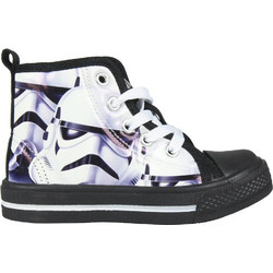 Cerda Star Wars Παιδικά Sneakers Μποτάκια Λευκά Μαύρα 2300003446
