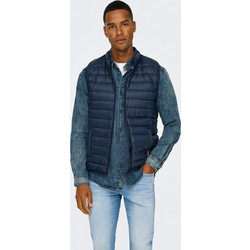 Only & Sons Αμάνικο Ανδρικό Μπουφάν Puffer Navy Μπλε 22035563