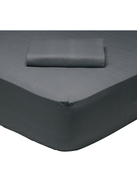 Das Home Σεντόνι King Size Βαμβακερό με Λάστιχο 180x200+35 Best 1007 Dark Grey
