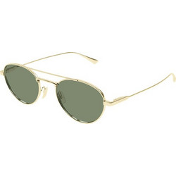 Saint Laurent SL97 004 Ανδρικά Γυαλιά Ηλίου Στρογγυλά Μεταλλικά Χρυσά με Πράσινο Φακό