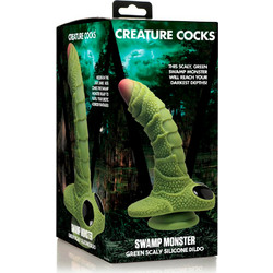 Creature Cocks Swamp Monster Scaly Dildo με Βεντούζα 24cm Πράσινο