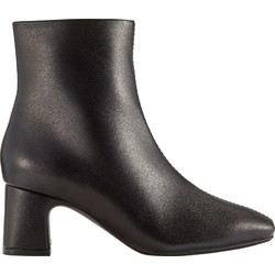 Clarks Γυναικεία Μποτάκια Αστραγάλου Δερμάτινα Μαύρα με Χοντρό Χαμηλό Τακούνι 26182935