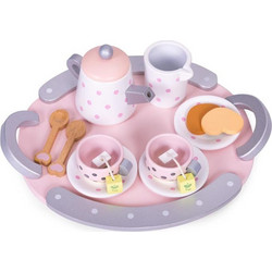 Ecotoys Παιδικό Ξύλινο Σετ Τσαγιού με Αξεσουάρ