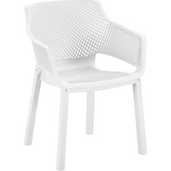HomeMarkt Peggy Καρέκλα Κήπου Πολυπροπυλενίου Λευκή HM6368.01