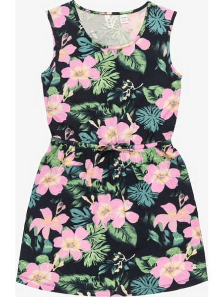Roxy Παιδικό Φόρεμα Floral Πράσινο Ροζ ERGKD03273