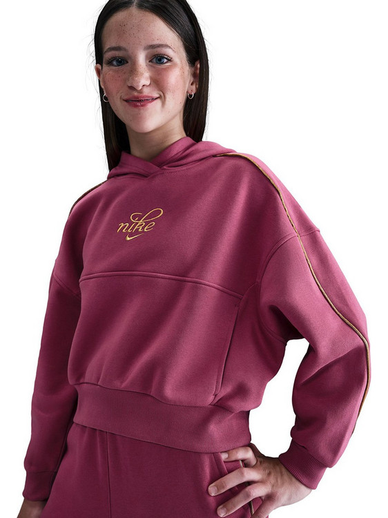 Nike Παιδικό Φούτερ με Κουκούλα Μωβ HV0422-634