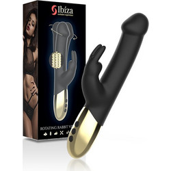 Ibiza Rabbi Vibrator Δονητής Rabbit 22cm Μαύρος