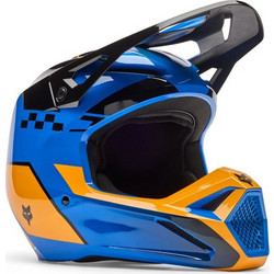 Fox Racing V1 Collect Blue Orange Κράνος Μηχανής Motocross