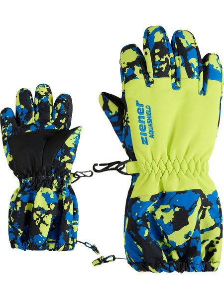 Ziener Levio AS (R) Minis Αδιάβροχα Παιδικά Γάντια Σκι & Snowboard Lime Navy Μπλε