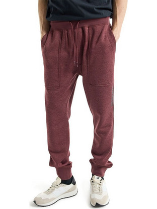 Burton Ανδρικό Παντελόνι Φόρμας Fleece με Λάστιχο Μπορντό 20594108500