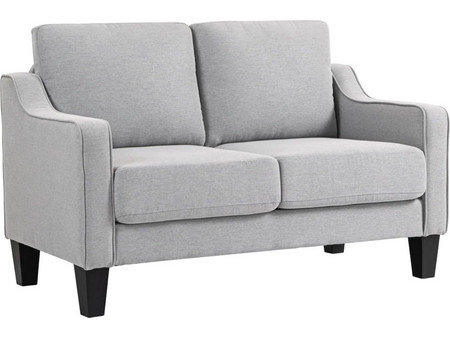HOMCOM Διθέσιος Καναπές Microfiber Γκρι 136x77x86cm 83B-399V00LG