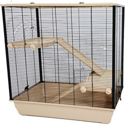 INTER-ZOO Frodo Κλουβί Τρωκτικών Μαύρο Μπεζ 80x80x48cm