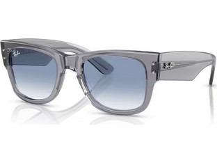Ray-Ban RB0840S 68463F Ανδρικά Γυαλιά Ηλίου Τετράγωνα Κοκάλινα Γκρι με Μπλε Φακό