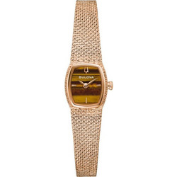 Bulova Goddess of Time Γυναικείο Ρολόι με Χρυσό Μεταλλικό Μπρασελέ 97L185
