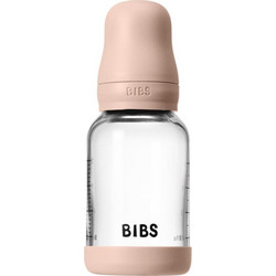 BIBS Γυάλινο Μπιμπερό με Θηλή Σιλικόνης κατά των Κολικών 0+ Μηνών Blush 120ml