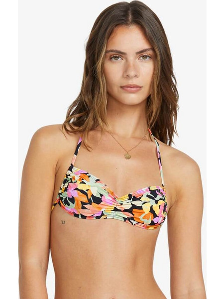 Billabong Faith In Flowers Bikini Top Μπουστάκι Floral Μαύρο Πολύχρωμο 24O121504-MUL