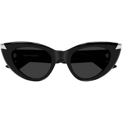 Alexander McQueen AM0442S 001 Γυναικεία Γυαλιά Ηλίου Cat Eye Κοκάλινα Μαύρα με Μαύρο Φακό