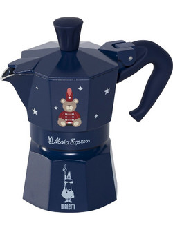 Bialetti Moka Express Joyful Memories Μπρίκι Espresso 1Cup Μπλε