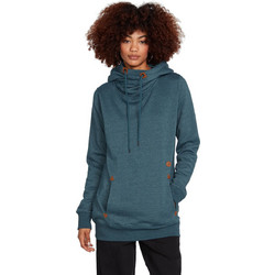 Volcom Snow Tower Γυναικείο Φούτερ Oversized με Τσέπες Πετρόλ H4152304-SRB