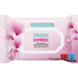 Fresh Express Μαντηλάκια Ευαίσθητης Περιοχής 25τμχ