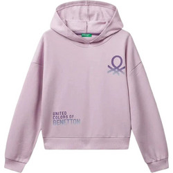 Benetton Παιδικό Φούτερ με Κουκούλα Λιλά 3J68C204W-0W1