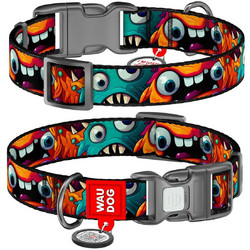 Waudog Toothed Monsters Κολάρο Σκύλου Πολύχρωμο 2x28-40cm