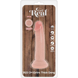 ToyJoy Get Real Deluxe Thick Ρεαλιστικό Dildo με Βεντούζα 35.5cm Flesh