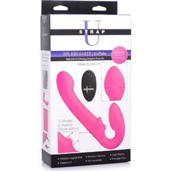Strap U 10x Ergo Fit Strapless Strap On με Δόνηση Ροζ