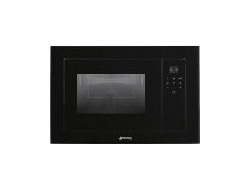Smeg FMI120B3 Εντοιχιζόμενος Φούρνος Μικροκυμάτων με Grill 20lt Μαύρος