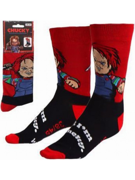 Cerda Chucky Ανδρικές Κάλτσες Ψηλές με Σχέδια Κόκκινες 2900003034