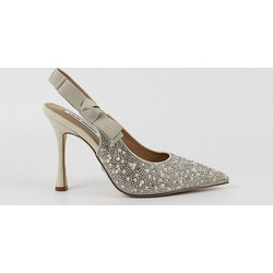 Steve Madden Brylie Γόβες Slingback Δερμάτινες με Λεπτό Ψηλό Τακούνι & Στρας Ασημί 11004866