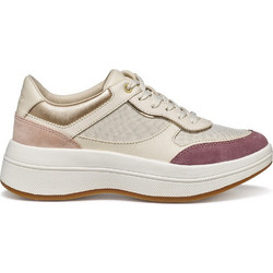 Geox Spherica Γυναικεία Sneakers Χρυσά Ροζ D65WTD09BASC1SA8