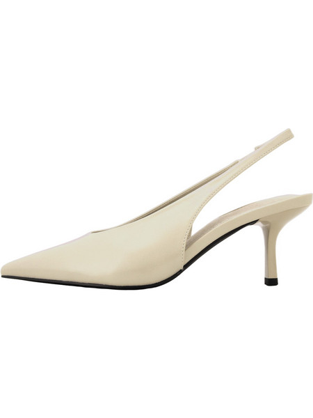 Corina Gullen Γόβες Slingback Δερμάτινες με Τακούνι Στιλέτο Μπεζ M6241