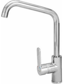 Viospiral Modea 00-02062 Μπαταρία Κουζίνας Πάγκου Διπλής Παροχής Ανάμεικτη Inox