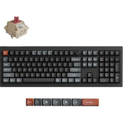 Keychron V6 Ultra 8K Ασύρματο Μηχανικό Gaming Πληκτρολόγιο με Keychron Silk POM Red Διακόπτες RGB Black