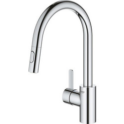 GROHE Eurosmart Cosmopolitan 3148100 Μπαταρία Κουζίνας Πάγκου Διπλής Παροχής Ανάμεικτη με Ντουζ Inox