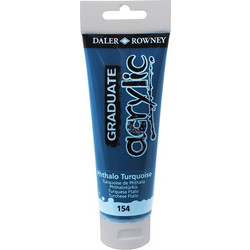 Daler-Rowney Graduate 154 Phthalo Turquoise Ακρυλικό Χρώμα Ζωγραφικής 120ml