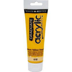 Daler-Rowney Graduate 618 Cadmium Yellow Deep Hue Ακρυλικό Χρώμα Ζωγραφικής 120ml
